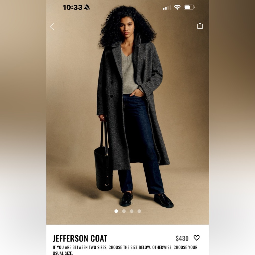 Sezane Gray Jefferson Coat